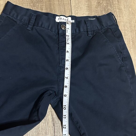 FRAME Le Crop Mini Boot Carbon Blue Chino Pants Size 26 - Picture 10 of 12